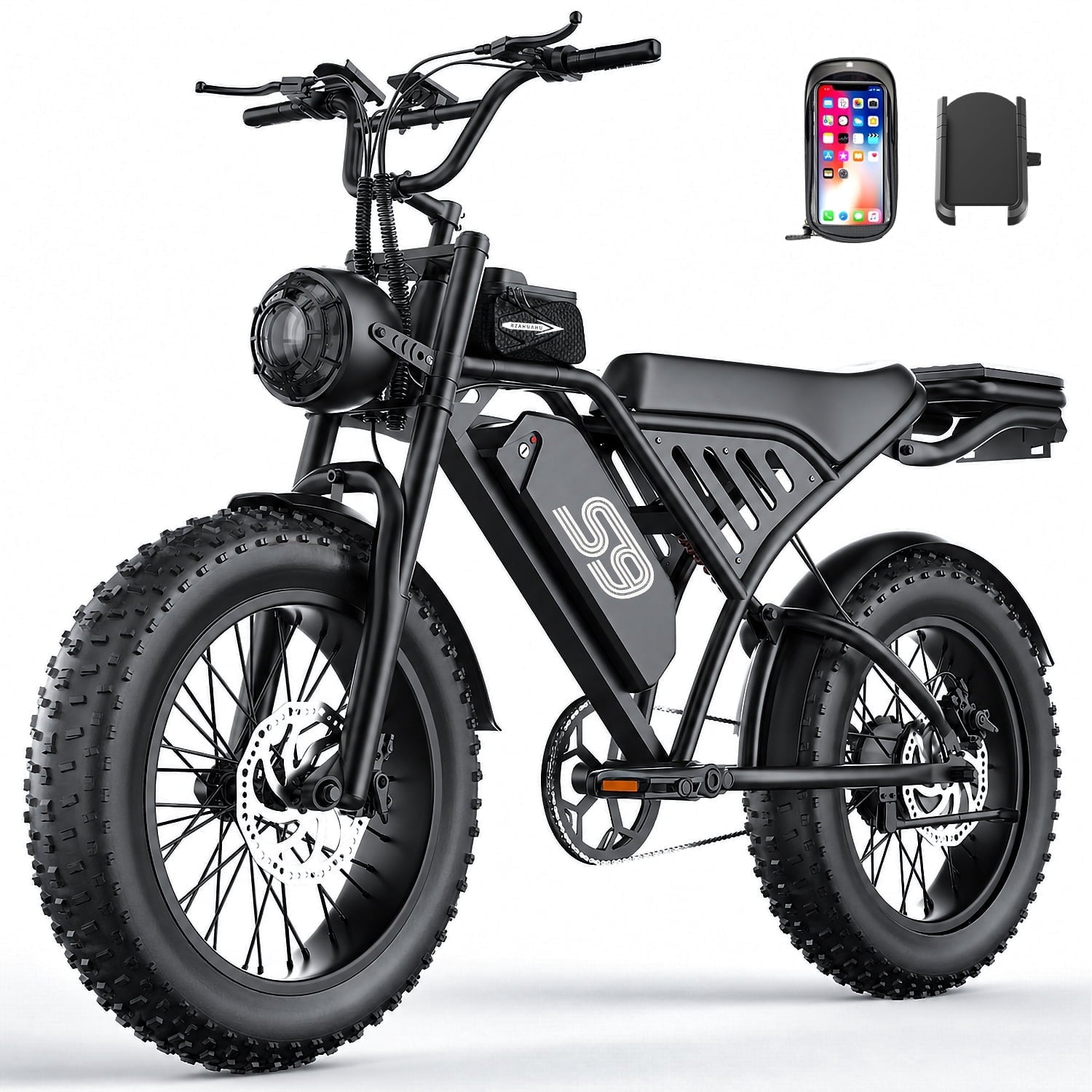 ASKGO 48V 20Ah Electric Bike for Adults, 2200W Peak 750W Fat Tire Off-Road Ebike, 30MPH & 75 Miles, Cargo Ebike,NFC Unlock Electric Dirt Bike,UL2849 Electric Bikes