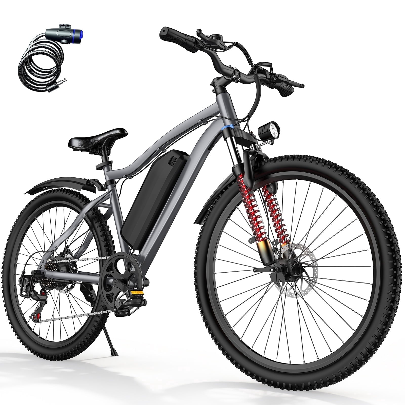 Electric Bike for Adults, 26 Commuter Ebikes with 7-Speed Gears, 25MPH, 720W Peak Motor, Removable Battery, 50 Miles Range, Electric Mountain Bicycle for All Terrain UL2849 Electric Bikes