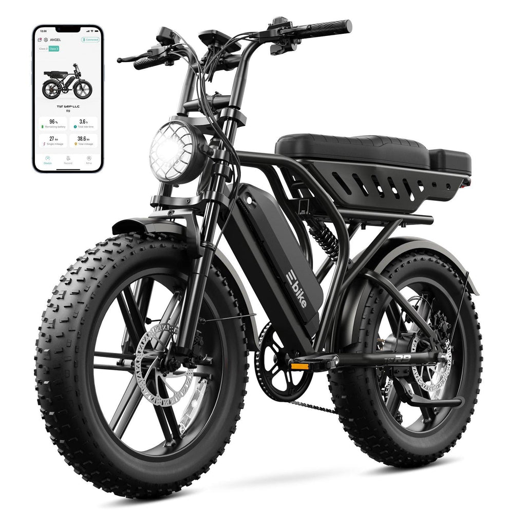 TST Electric Bike for Adults, 750W Peak 1500W Motor, 20x4 Fat Tire E Bicycle, E Mountain Bike, 48V/15AH UL2849, App Control Electric Bikes