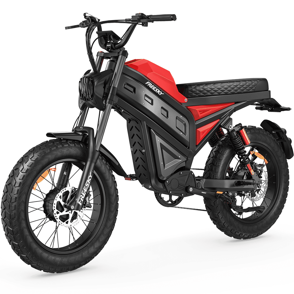 FREESKY 4000W Dual Motor Electric Bike for Adult, 2880WH 60AH Battery 38MPH 200 Miles, 20 Fat Tires Full Suspension AWD All Terrain Moped Electric Bikes