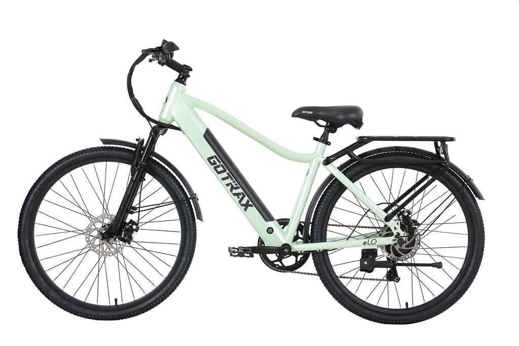 GOTRAX Elo 26 Adult Electric Commuter Bike, 36V 10.4Ah, 25 Miles, 7 Speed Shimano, Front Suspension, Unisex Electric Bikes