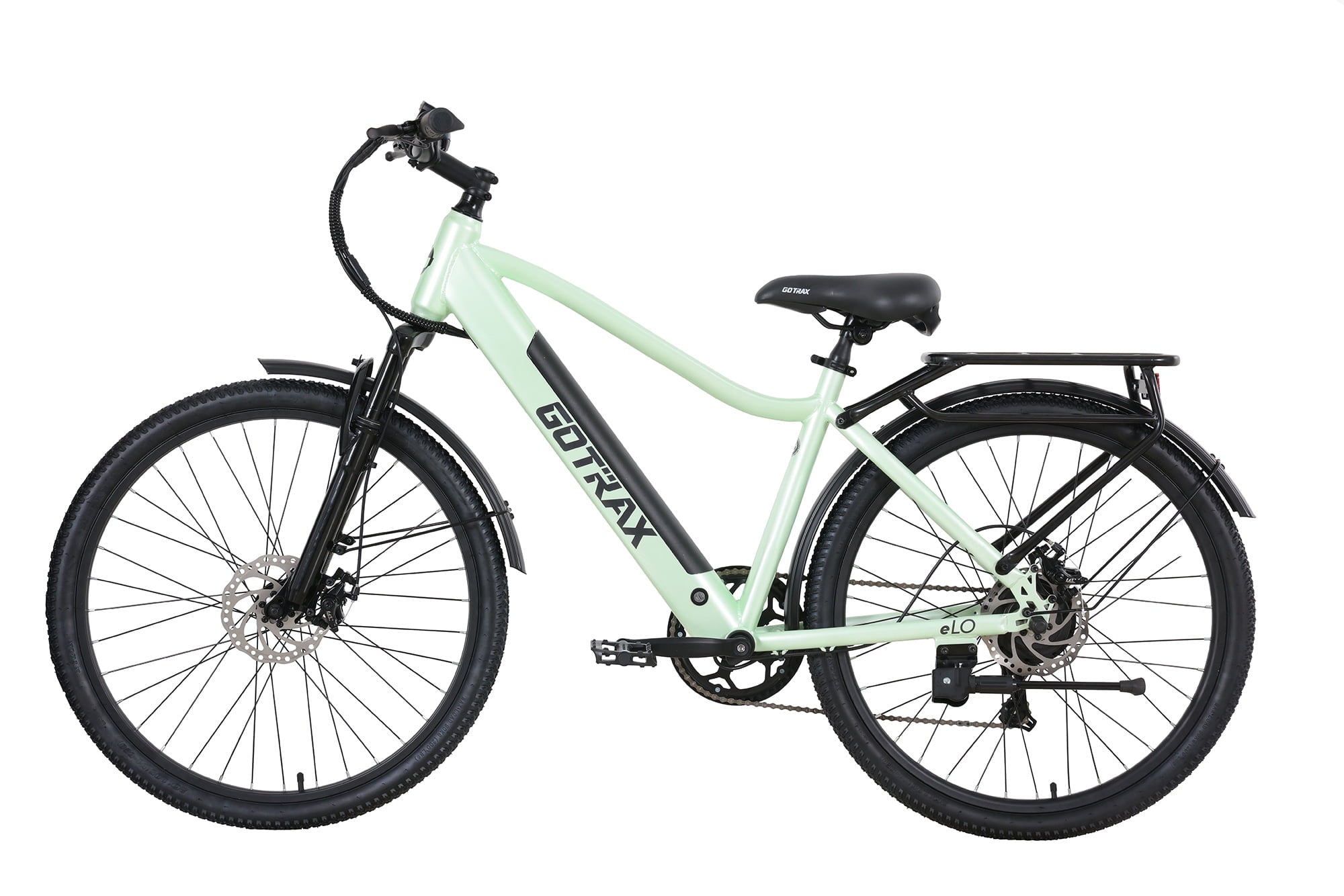 GOTRAX Elo 26 Adult Electric Commuter Bike, 36V 10.4Ah, 25 Miles, 7 Speed Shimano, Front Suspension, Unisex Electric Bikes