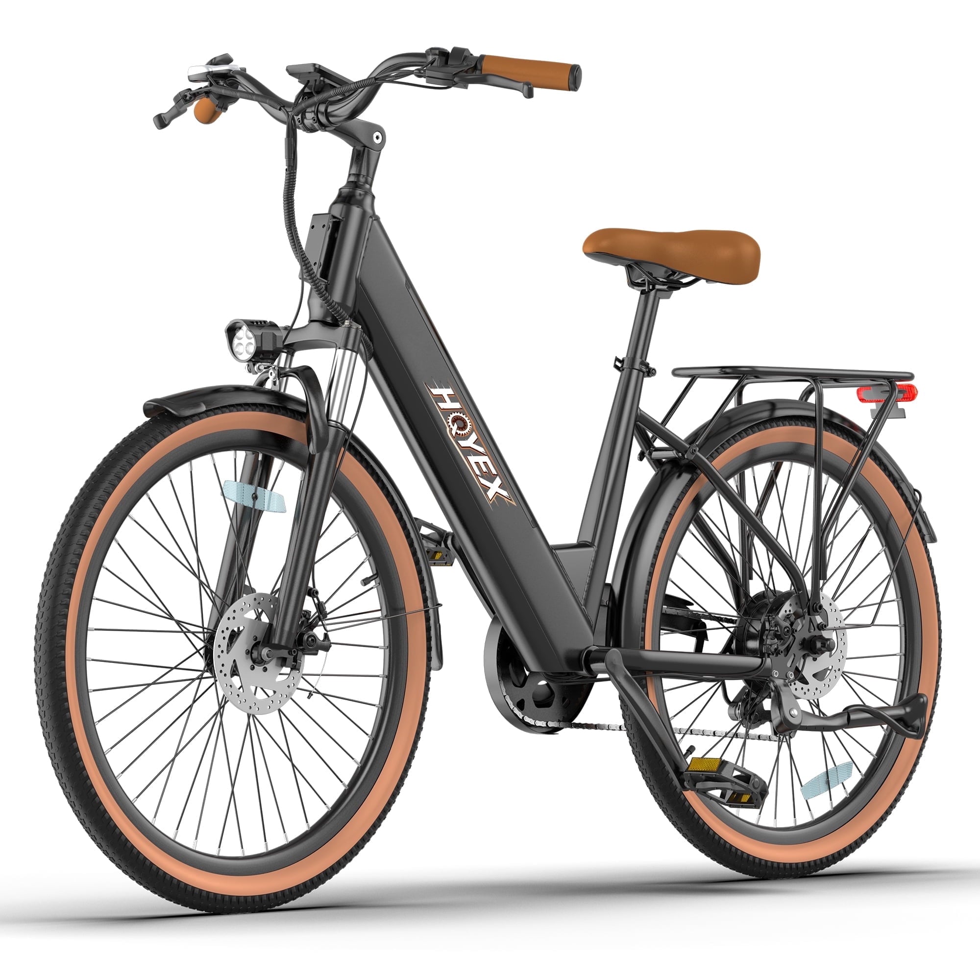 HQYEX HQ26 Electric Bike, 26 Inch Tire 1500W Powerful Brushless Motor Ebike, 48V 11AH Removable Rechargeable Battery, 7-Speed Gear Shift Electric Bicycle, Comfortable City Commuter E Bike for Adults Electric Bikes