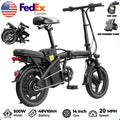 High Performance Adult Electric Bicycle, Portable Design Foldable Electric Bicycle, 500W Motor And 48V 10Ah Battery, 20 Mph Speed, Dual Disc Brakes, 14 Inch Electric Bicycle With Pedals, Suitable Electric Bikes