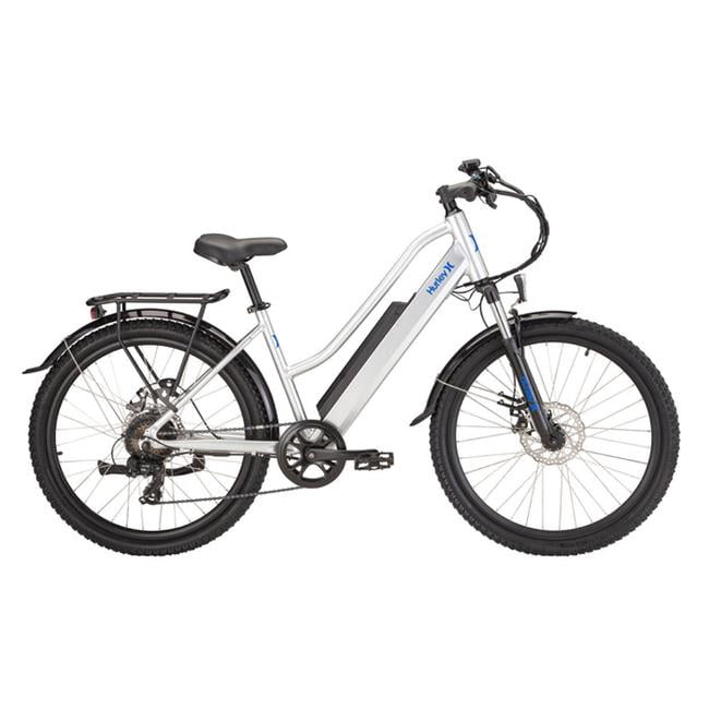 Hurley HE-13-SV-23 J-Bay E-All Road Single Speed Electric Bike, Silver Electric Bikes