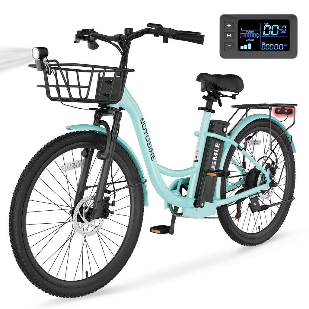 Lilypelle Electric Bike for Unisex Adults,24/26 7-Speed Step Thru Electric Bicycle ,36V,20MPH Electric Bikes