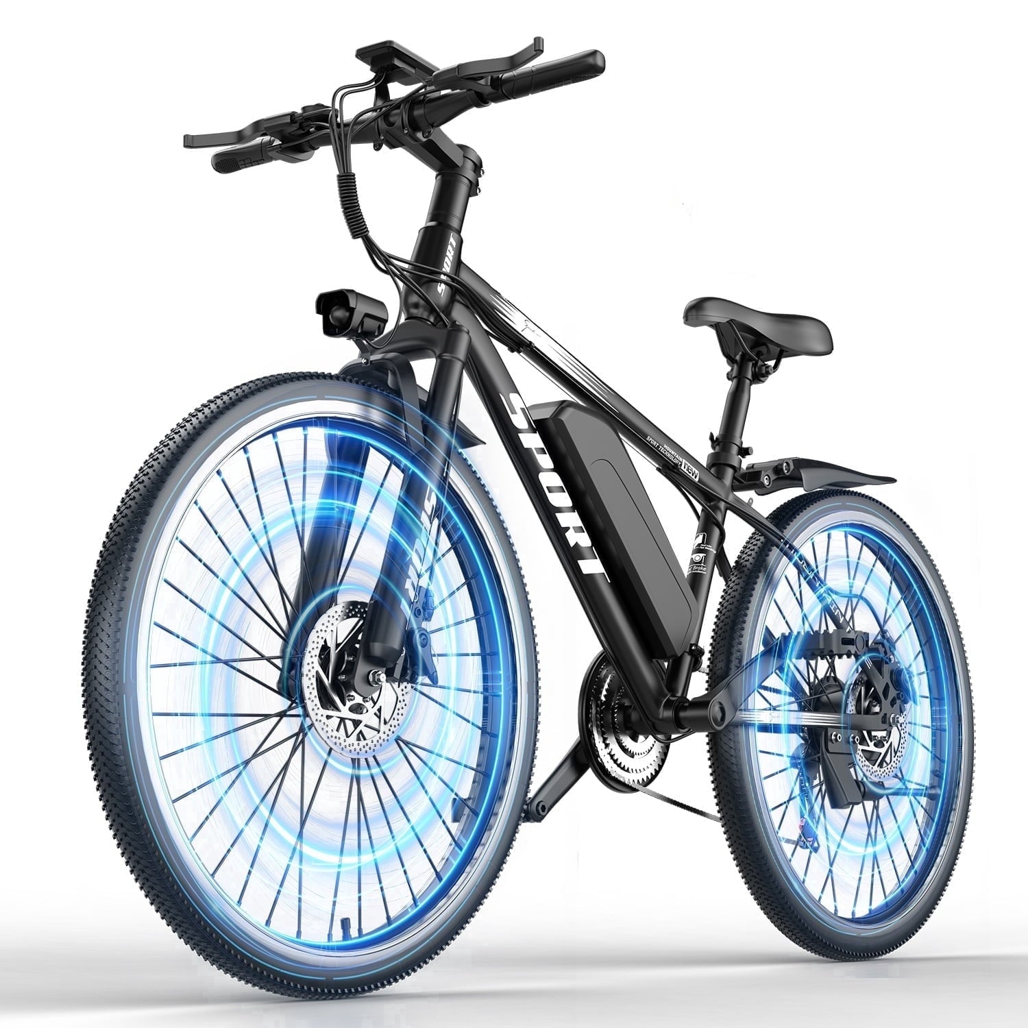 1200W Adult Electric Mountain Bike, 48V 10A Removable Battery-65 Miles, 26 Professional Shock Absorbing Tires,30MPH Off-Road Motorcycle,7 Speed Ebike,UL2849 Electric Bikes