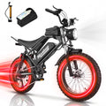 Moveloop Electric Bike for Adults, Peak 1500W 31MPH Ebike, 20 Fat Tire, 48V 15.6AH UL 2849 Certified Battery E-Bike, Max 70 Miles Range, Full Suspension, NFC Unlock (Age 16+) Electric Bikes