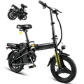OwnGold Electric Bicycles for Adults,500W Peak Motor 30 Miles 20MPH,14Foldable Commuting Ebike with 432WH Removable Battery,UL2849 Electric Bikes