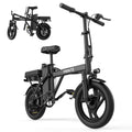 PRINTE N14 Electric Bike Black 500W 48V, 14' Mini Ebike for City Commuter for Adult with Two Seats UL2849 Electric Bikes