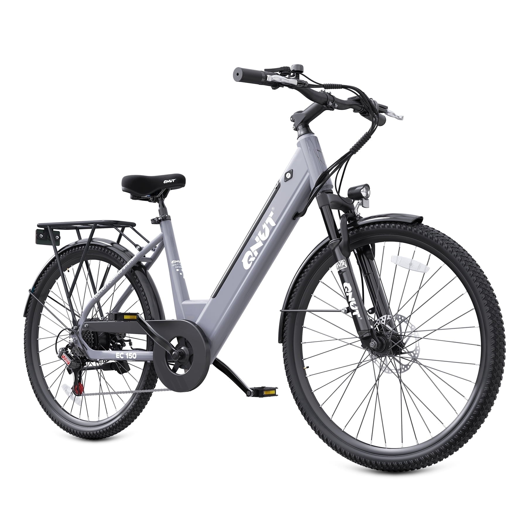 QNUT Electric Bike , 26 1200W Peak with 48V Battery 7 Speed 20MPH 65 Miles Ebike Step Through Commuter E bike for Adults Electric Bikes