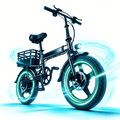 SHCNTEKU 14IN Folding Ebike for Adults Teens,500W Motor up to 20 mph Range 30 mile with 36V 12Ah Removable Battery Electric bicycle,UL 2849 Electric Bikes