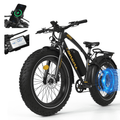Skeri Electric Bike, 26x4.0 Fat Tire E Bike, 500W (Peak 1000) Motor, 48V 15.6Ah Removable Electric Bike for Adults, 60 Miles & 25 mph, Electric Bicycle with 7 Speed and Front Suspension Electric Bikes