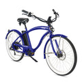 Tracer Omega 26 Electric Bike, 500W Rear Motor, 7-speed, 25mph,  48V/14Ah, 30 to 45 Miles, 5-level PAS, Disc Brake, for Men, Blue UL2849 Electric Bikes