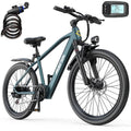 Unibike 24Electric Bike for Adults, 400W Ebike with 36V 10AH Battery, 40Miles Long Range Mountain Bikes, Shimano 7-Speed Electric Bicycle, Blue Electric Bikes