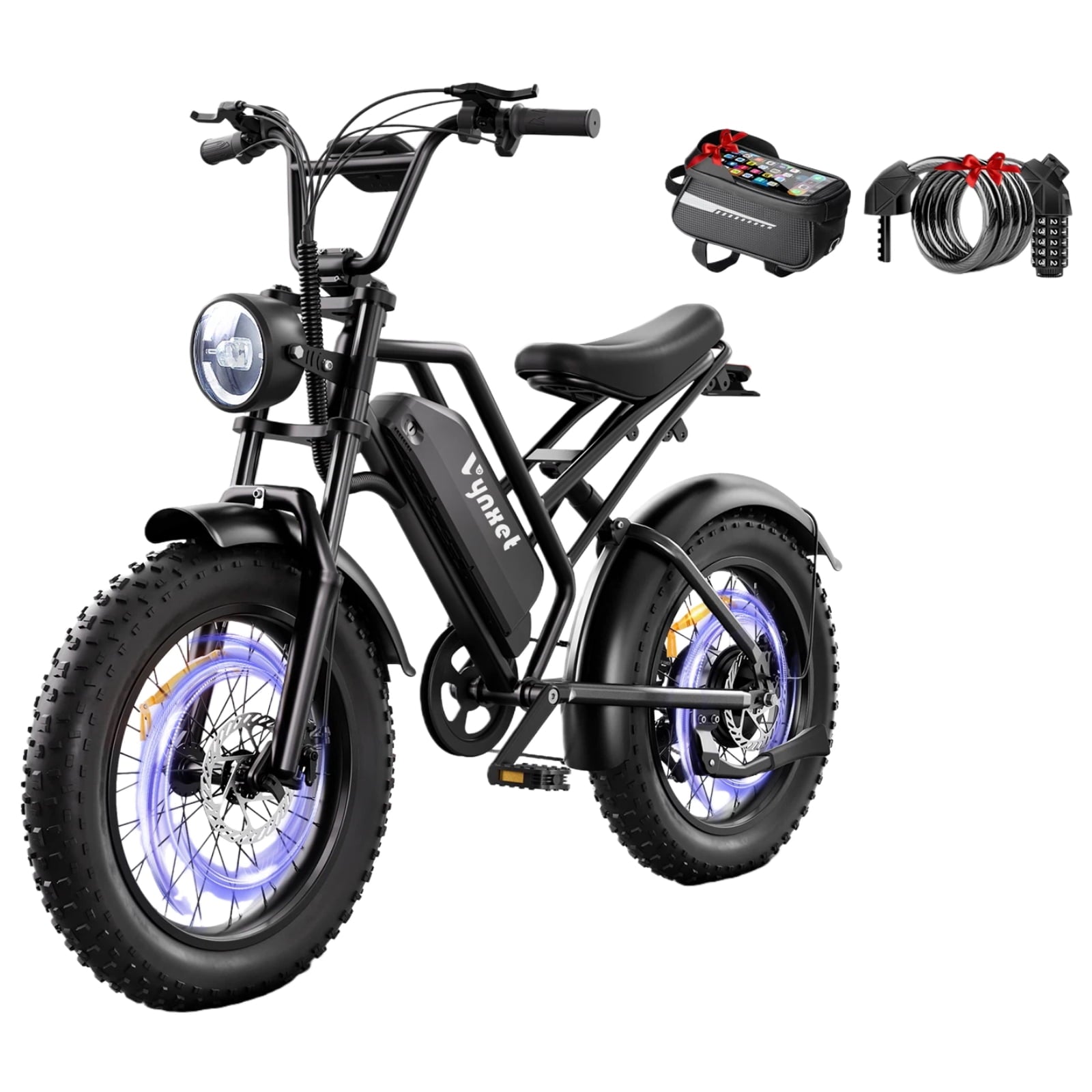 Vynhet G50 1500W Peak Adult Electric Bike, 48V 18Ah Battery, 32MPH, Up to 68 Mile Range, 20x4.0 Fat Tire All-Terrain Electric Dirt Bike, UL2849 Certified Electric Bikes
