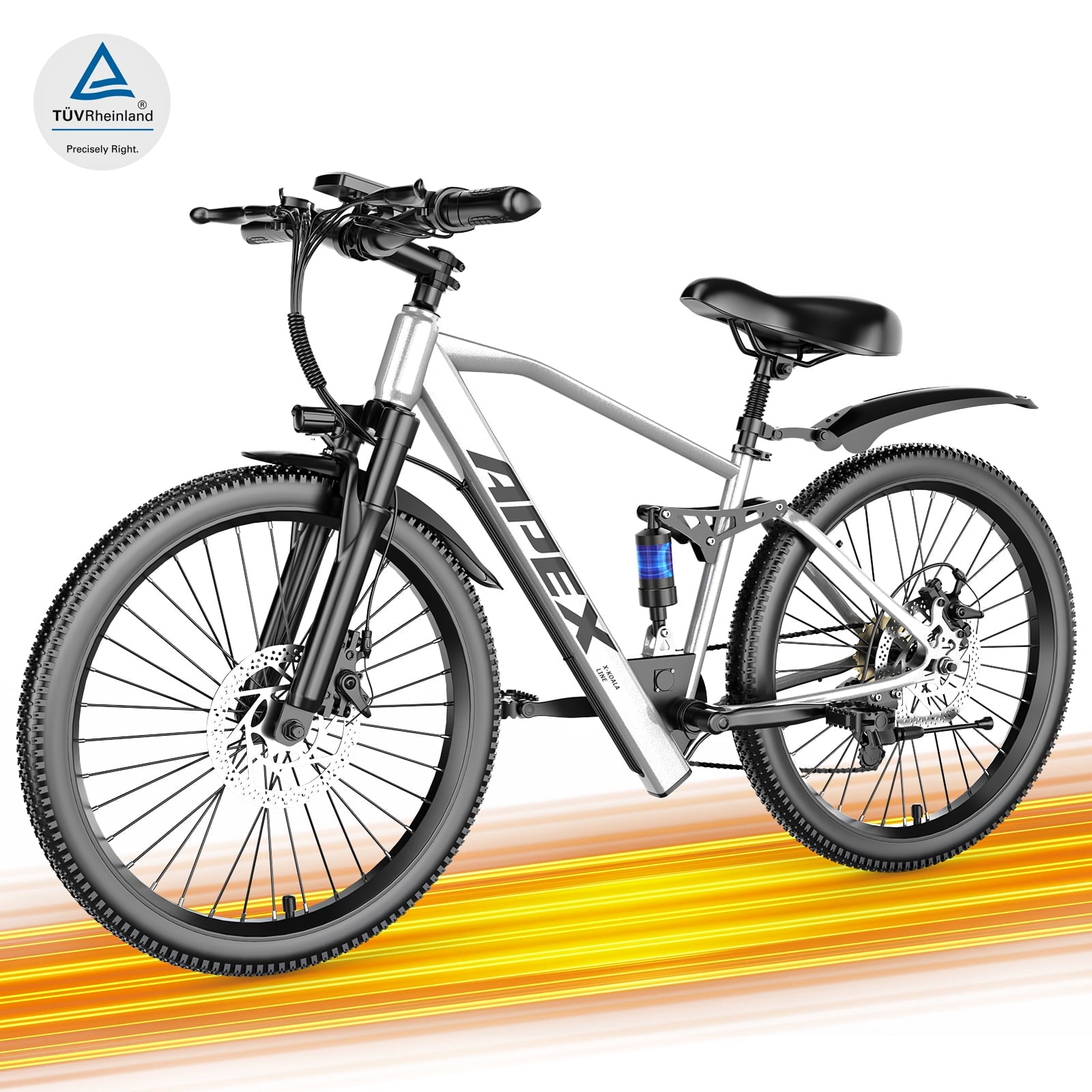 X-koala 26 Electric Bike for Adults & Teens, 1200W Peak Motor, 25 MPH, 48V Internal Battery, UL 2849 Certified IPX7 Waterproof Ebike, 7-Speed Electric Mountain Bike with Saddle Suspension Electric Bikes