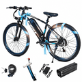 XKJ Electric Bike for Adults, 26”Electric Mountain Bike 576Wh Internal Battery & LCD Display,750W (Peak) Motor,7-Speed, Lightweight Ebike for Teens,40 Miles, Full Suspension,UL2849 Electric Bikes
