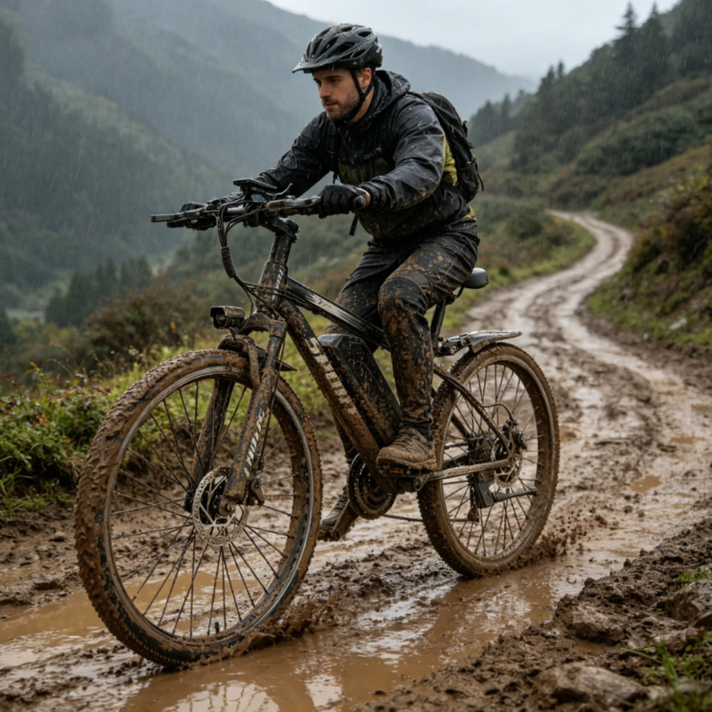 1200W Adult Electric Mountain Bike, 48V 10A Removable Battery-65 Miles, 26 Professional Shock Absorbing Tires,30MPH Off-Road Motorcycle,7 Speed Ebike,UL2849 Electric Bikes