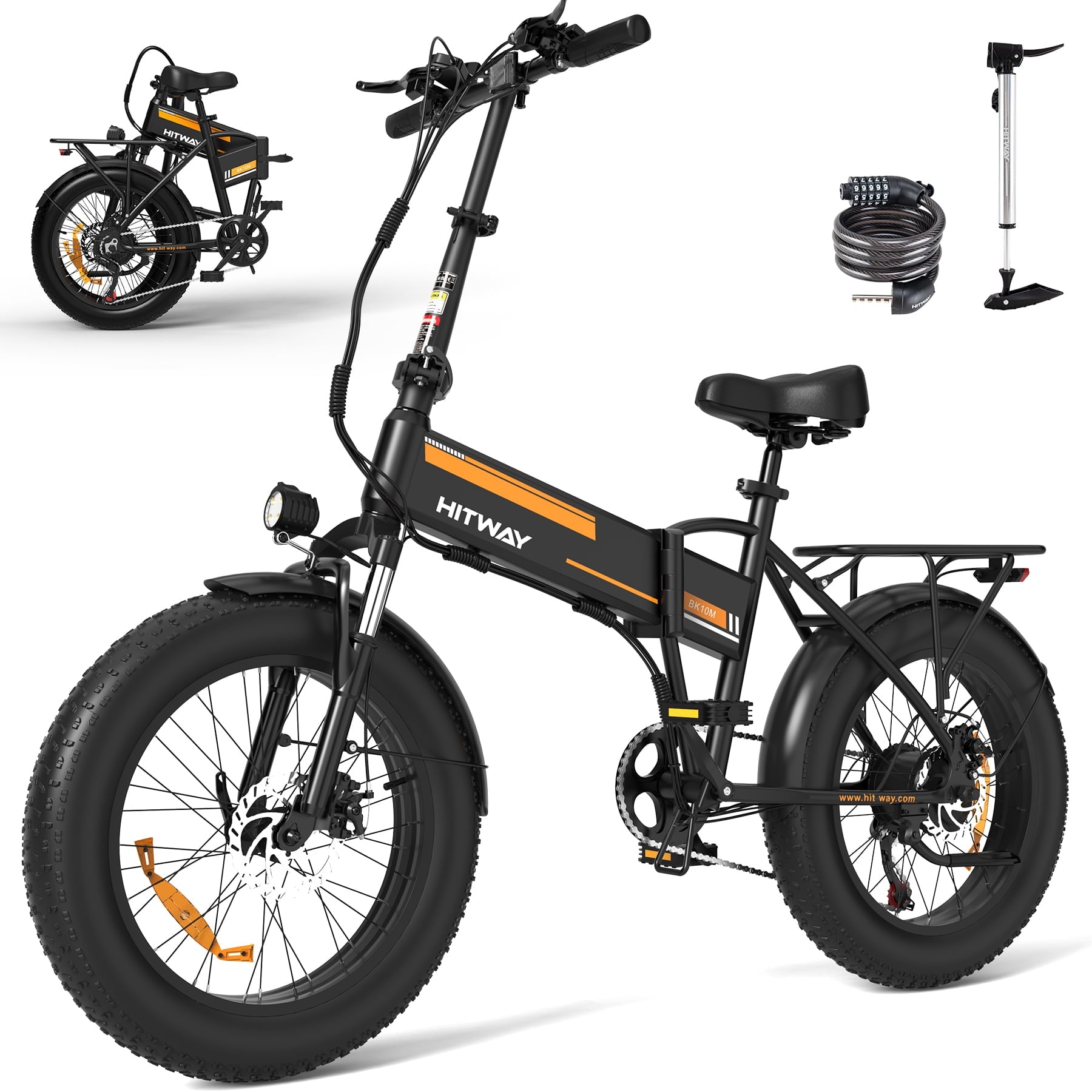 HITWAY BK10M Electric Bicycles with 750W Motor, Electric Bike for Adults 20 x4.0 Fat Tire, 48V 12AH Removable Battery E Bike, UL2849 Certified Electric Bikes