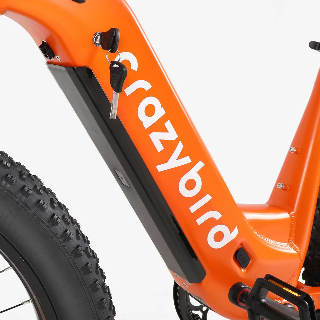 Crazybird CB60 26 Electric Mountain Bike for Adults, 1400W Peak with 85Nm High Torque, 52V 15.6Ah Removable Battery, 62 Miles Long Range, 26x4.0 Fat Tires E-Bike, Shimano 7-Speed & Dual Disc Brakes Electric Bikes