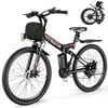 Gocio 26 Folding Electric Bike for Adults, 750W Peak Motor E-Mountain Bike, 19.8MPH, 48V 7.8AH Battery Ebike , 21-Speed Electric Bicycle, UL2849 Electric Bikes