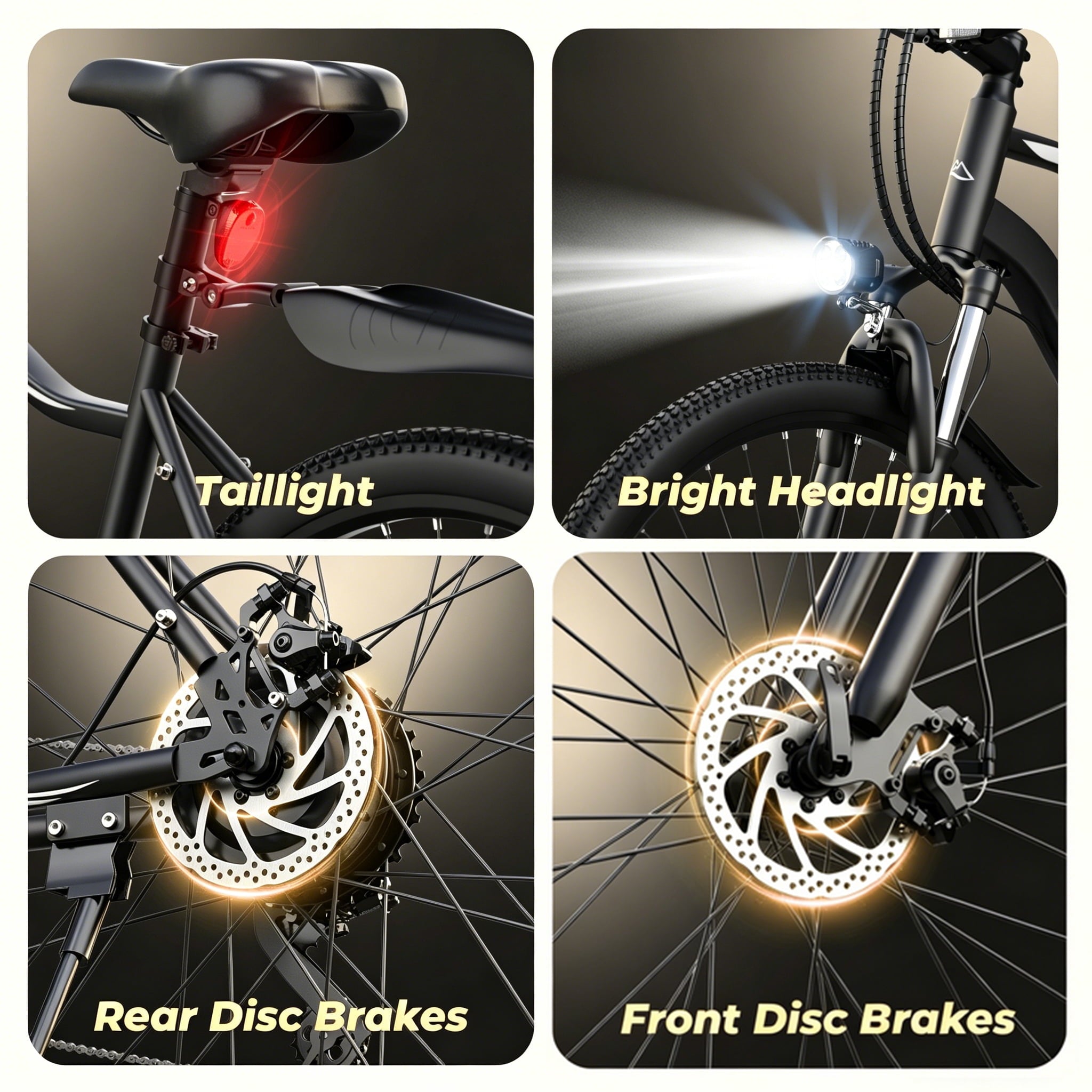 Adult Electric Bike 750W Peak Motor,20MPH E-Bike with 55 Miles+ Range,36V 15Ah Battery,Mountain Electric Bicycle for All-Day Trail Riding,Black Electric Bikes