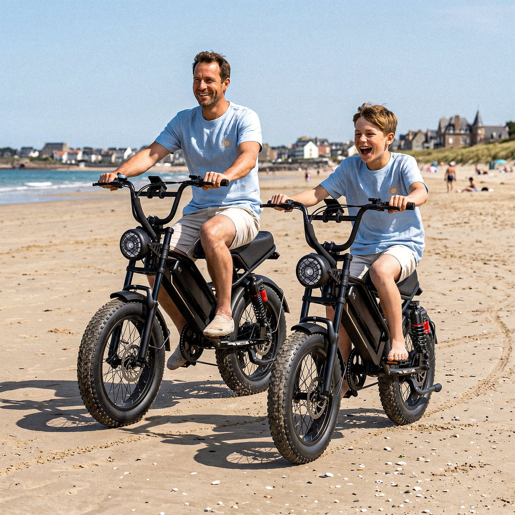 YareYi Electric Bike for Adults Teens, 2000W Peak E-Mountain Bicycle, 28MPH Fat Tire Ebike, 48V 600Wh Removable Battery Dual Suspension UL2849, 16 inch Electric Bikes