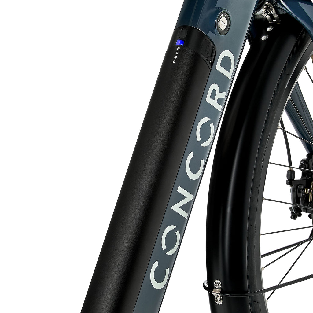 Concord 27.5 Aluminum Step-Over Electric Bike, 36V, Class 2, Gray - Unisex Adult Electric Bikes