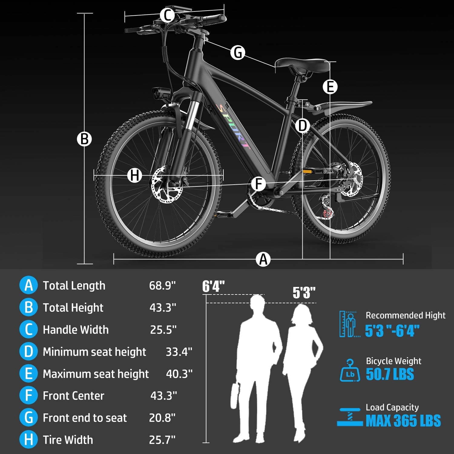 F28-1500W Peak 26 Electric Mountain Bike for Adults,48V 10.5A Off-Road E-Dirt Bike (Removable Battery）55 Mile Range,LCD Display,365 lbs Capacity,Pneumatic Tires-UL2849 Certified (Camp,Trail Rid) Electric Bikes