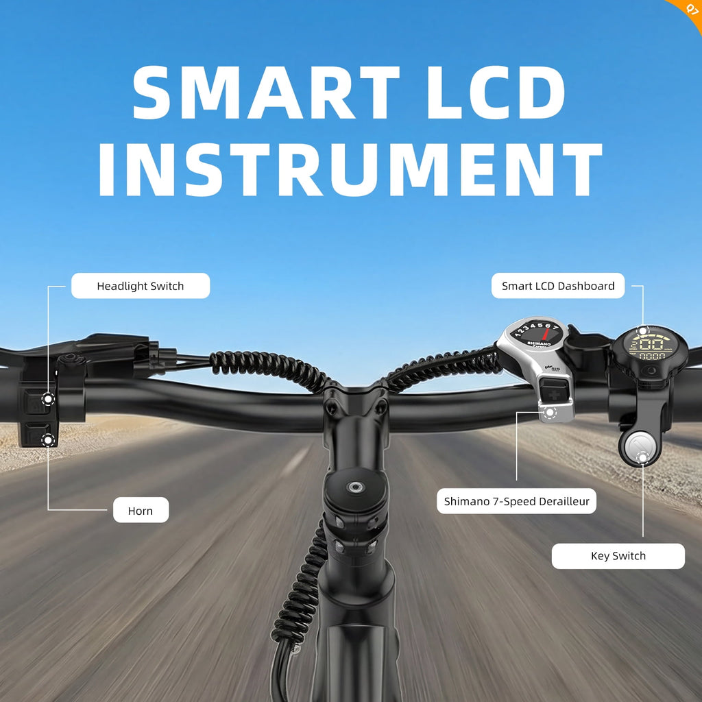 26 Adult Electric Bicycle E-Bike, 748W Motor up to 60 Mile Range, 22MPH Max Speed, 36V 10Ah Removable Battery, 7-Speed, Disc Brakes & NFC Unlock, Mountain E-Bike for Commuting Electric Bikes
