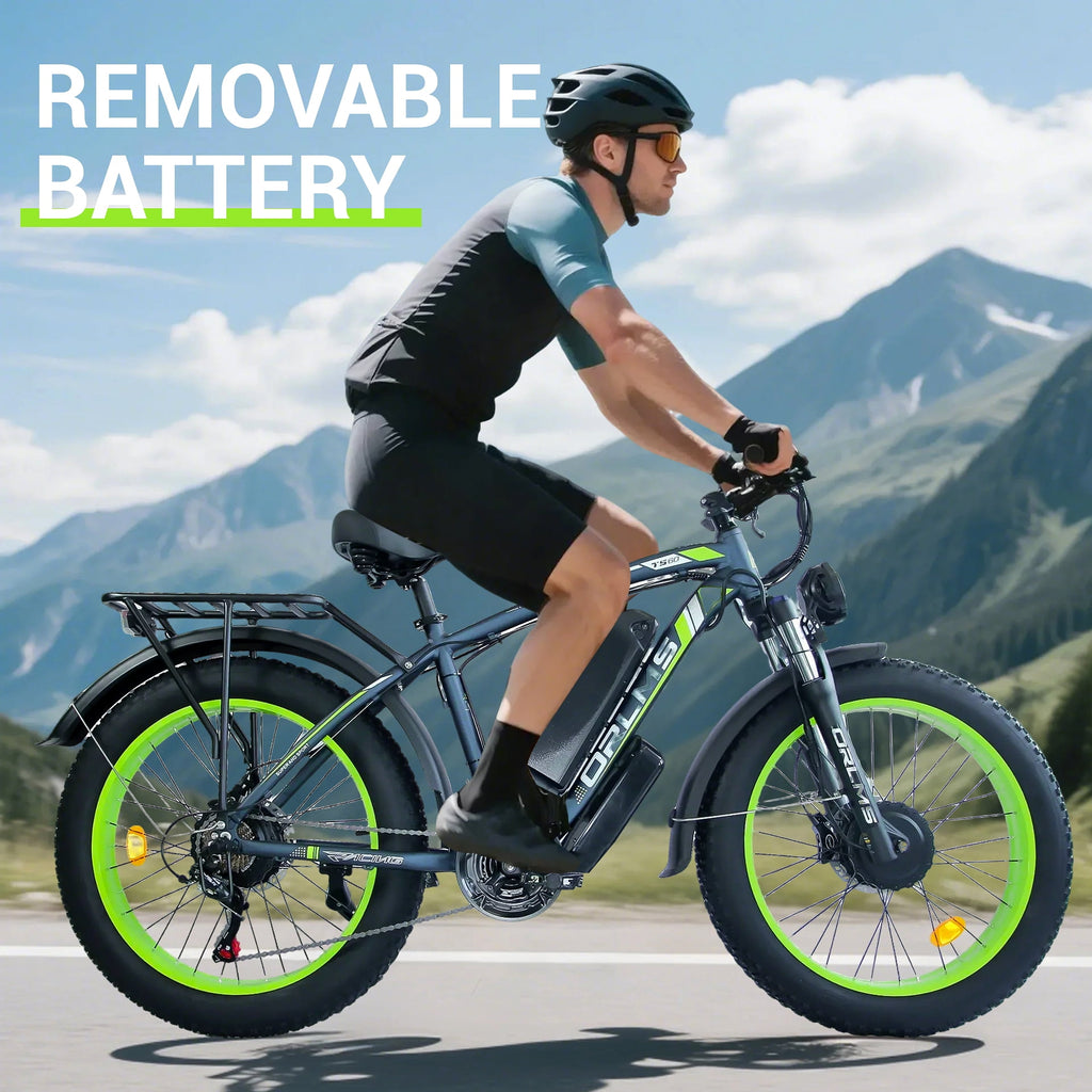 6000W Electric Bike, 60V 25AH Battery Ebike for Adults, Dual Motor AWD Ebike 50MPH 21-Speed ,Long Range Mountain EBike with 26 x 4.0 Fat Tire, All-Road Mountain Bike UL2849 Electric Bikes