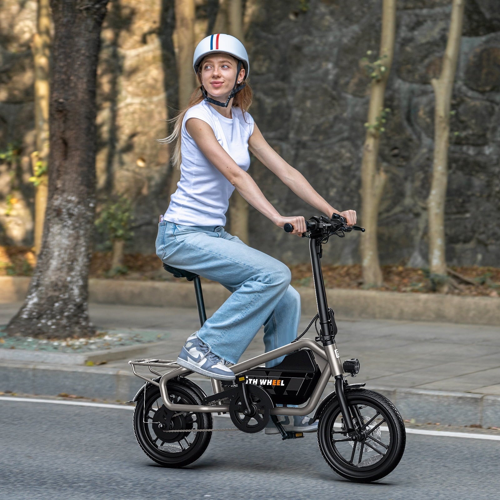 5TH WHEEL 14 Electric Bike for Adults with 650W Peak Motor Electric Bicycle, 36V 7.8Ah Battery Ebike, UL2849 Electric Bikes