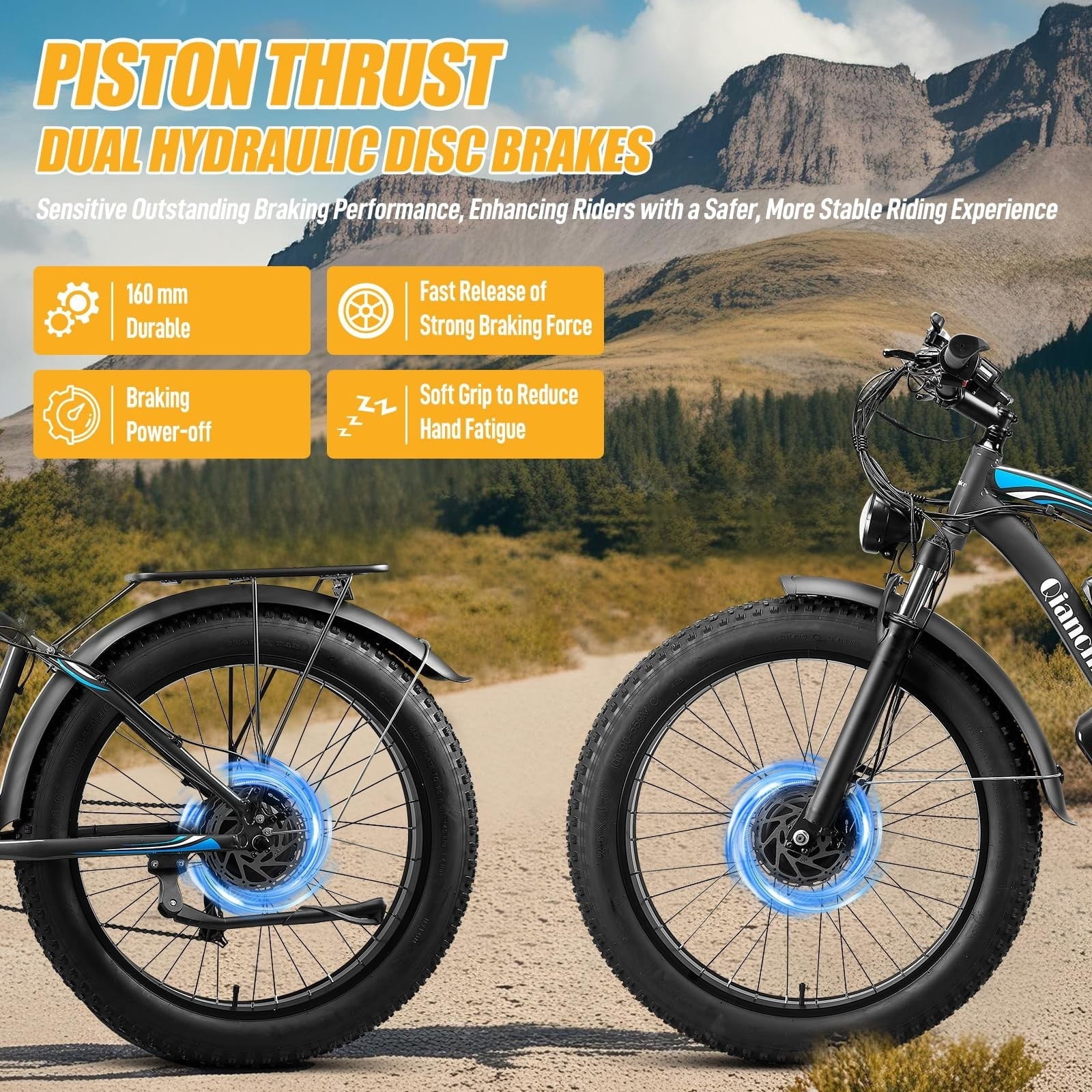 5000W Dual Motor Electric Bike for Adults, 26 Fat Tire Electric Mountain Bicycle, 52V 36Ah Removable Battery, 21 Speed Full Suspension All-Terrain Ebike, UL2849 Electric Bikes