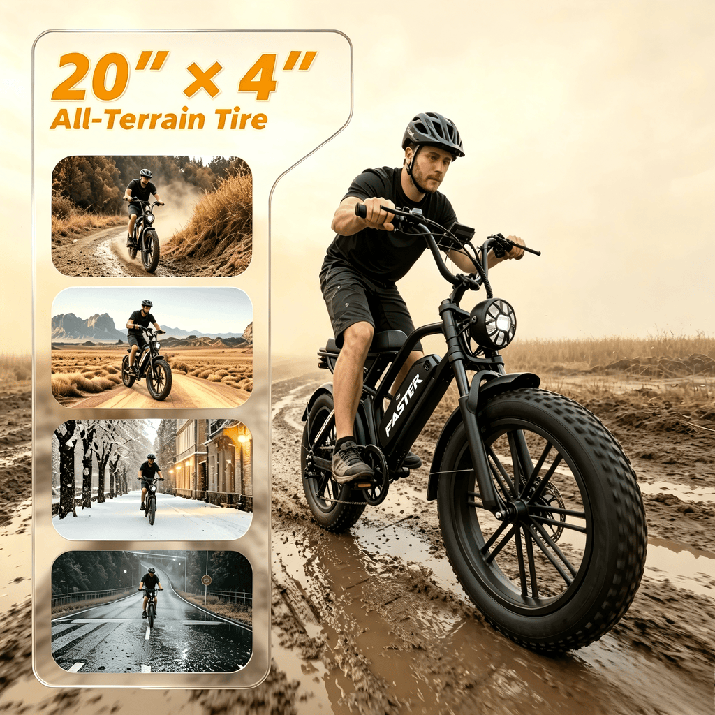 1500W Electric Bike for Adults, 48V 15.6AH Removable Battery, 28MPH Max Speed, Full Suspension & 20X4 Fat Tire E-bike, UL2849 Certified Mountain Bike with Long Seat Electric Bikes
