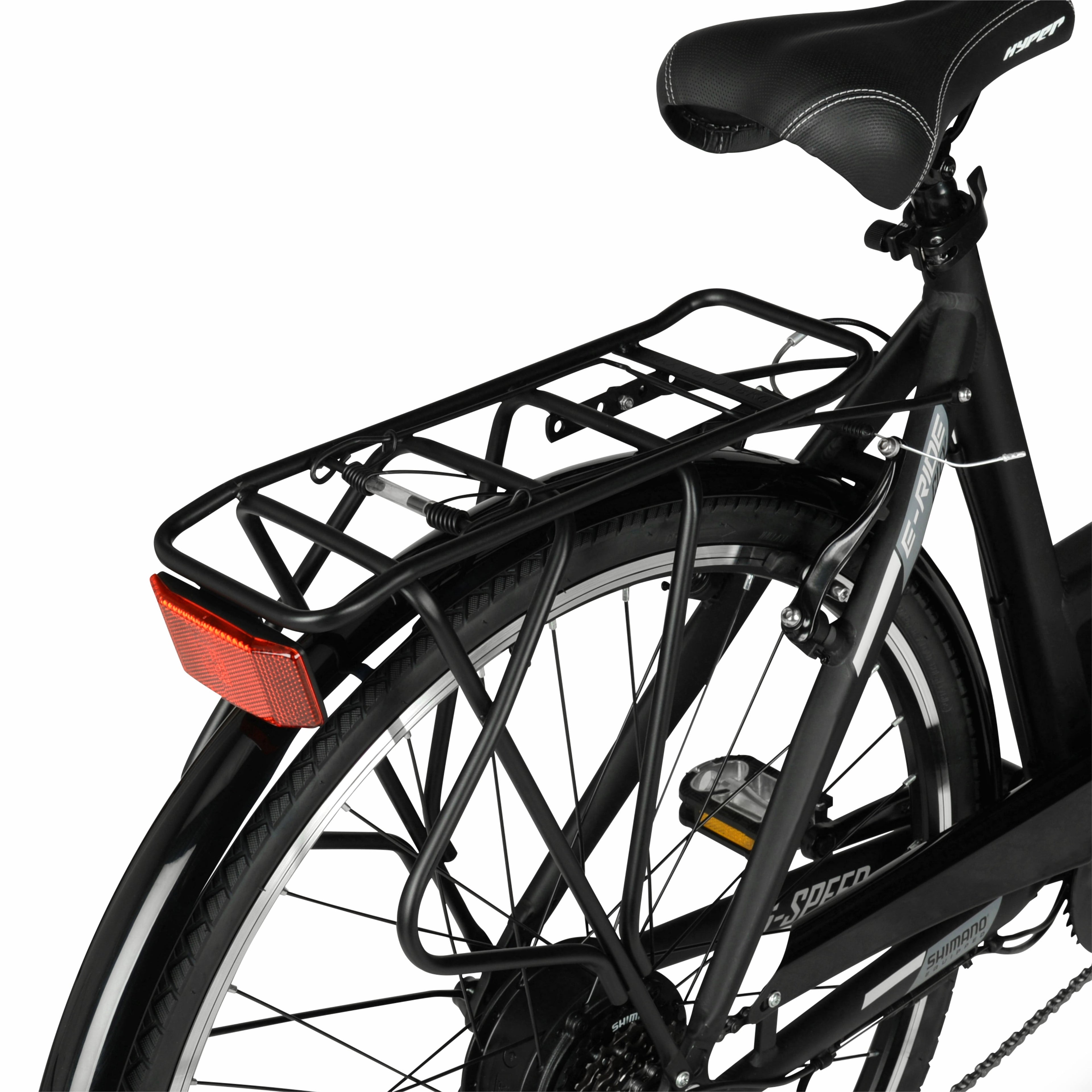 Hyper Bicycles 36V Class 2 700C Electric Commuter E-Bike, Adult Ages 13+, Pedal-Assist, 250W Motor, Black Electric Bikes