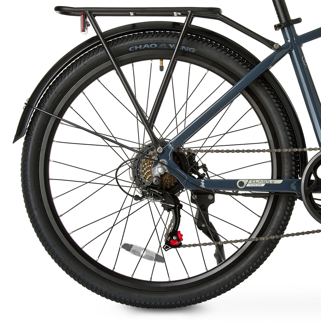 Concord 27.5 Aluminum Step-Over Electric Bike, 36V, Class 2, Gray - Unisex Adult Electric Bikes