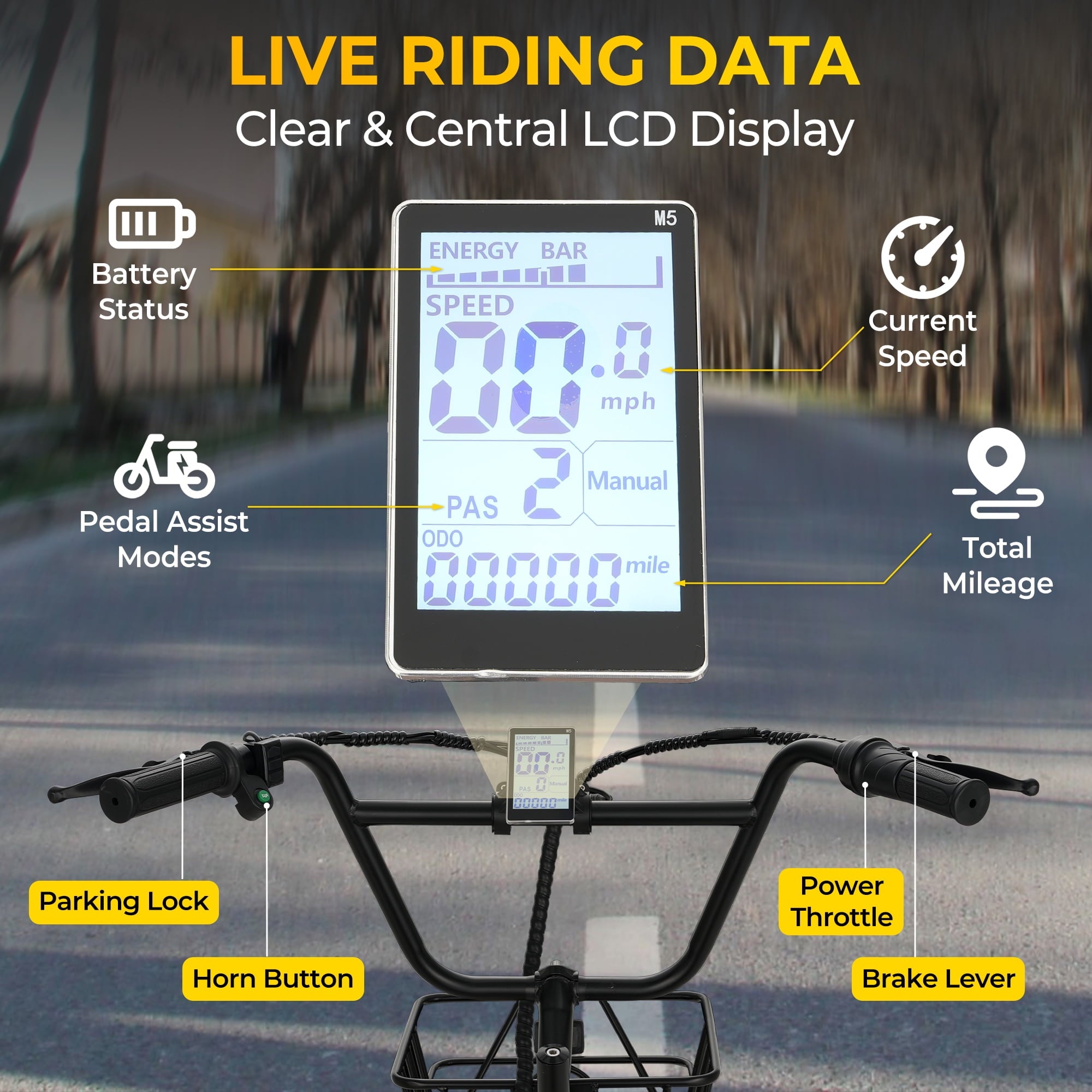 Electric Scooter Tricycle for Adults, 20” Folding Electric Trike,3 Wheels Electric Bicycle Bikes, Peak 1000W Step-Thru Etrike with 36V 13Ah UL2849  Removable Battery and Large Basket for Women Men Electric Bikes
