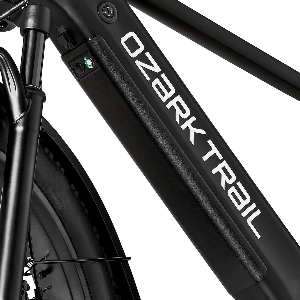Ozark Trail 26 M.3 Ranger+ Electric Fat Tire Bike, 48V, Class 2, Black, Fits Riders 5'2 - 6'1, Adult, Unisex Electric Bikes