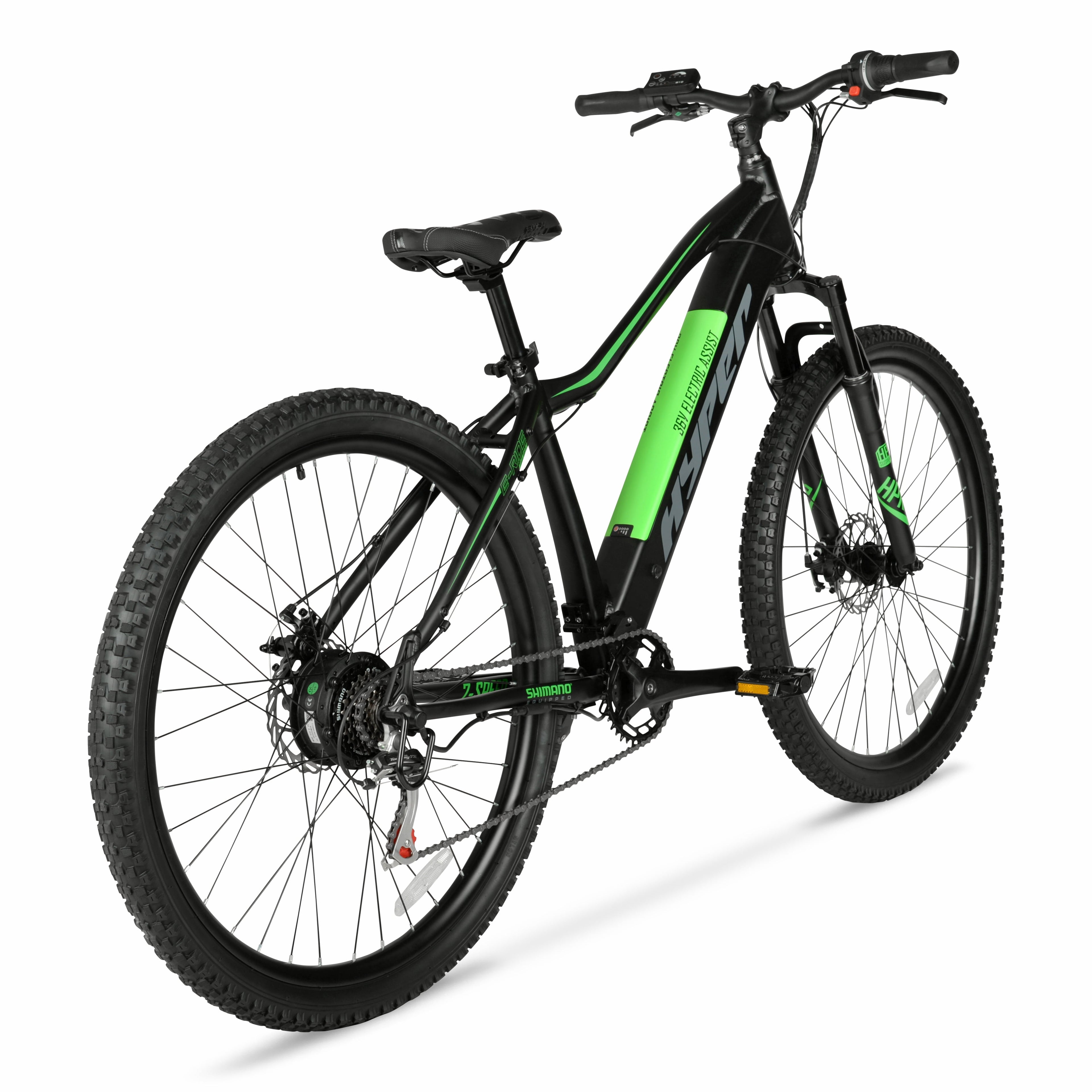 Hyper Bicycles 29 36V Class 2 Electric Mountain Bike, 350W Motor, Adult Ages 14+, Black Electric Bikes