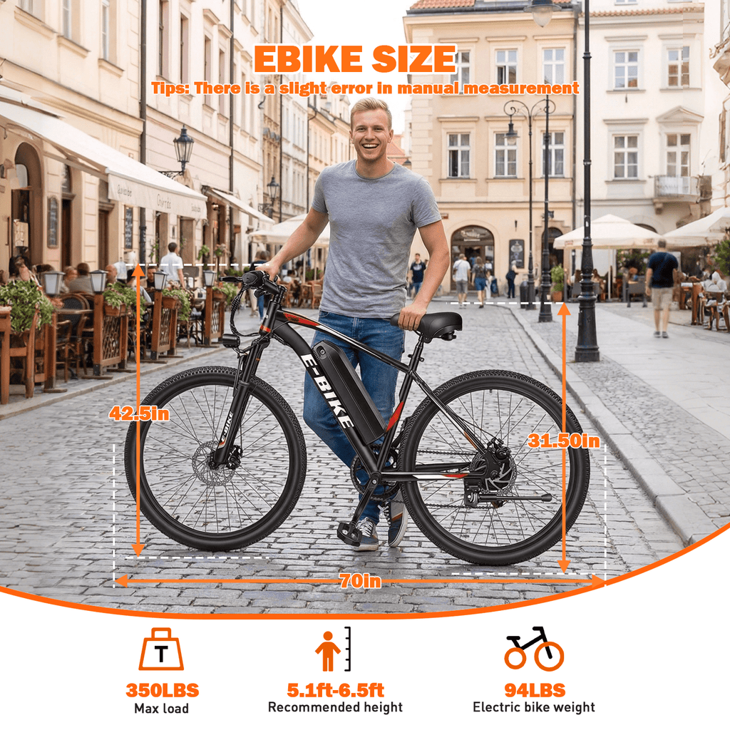 BroPath Electric Bike for Adults, Ebike, Electric Bicycle with 576WH Removable Battery,26 Mountain Ebike 25MPH,40+ Miles(MAX),800W High Motor,Multi-Shock Absorption,Commuting,UL2849 Electric Bikes