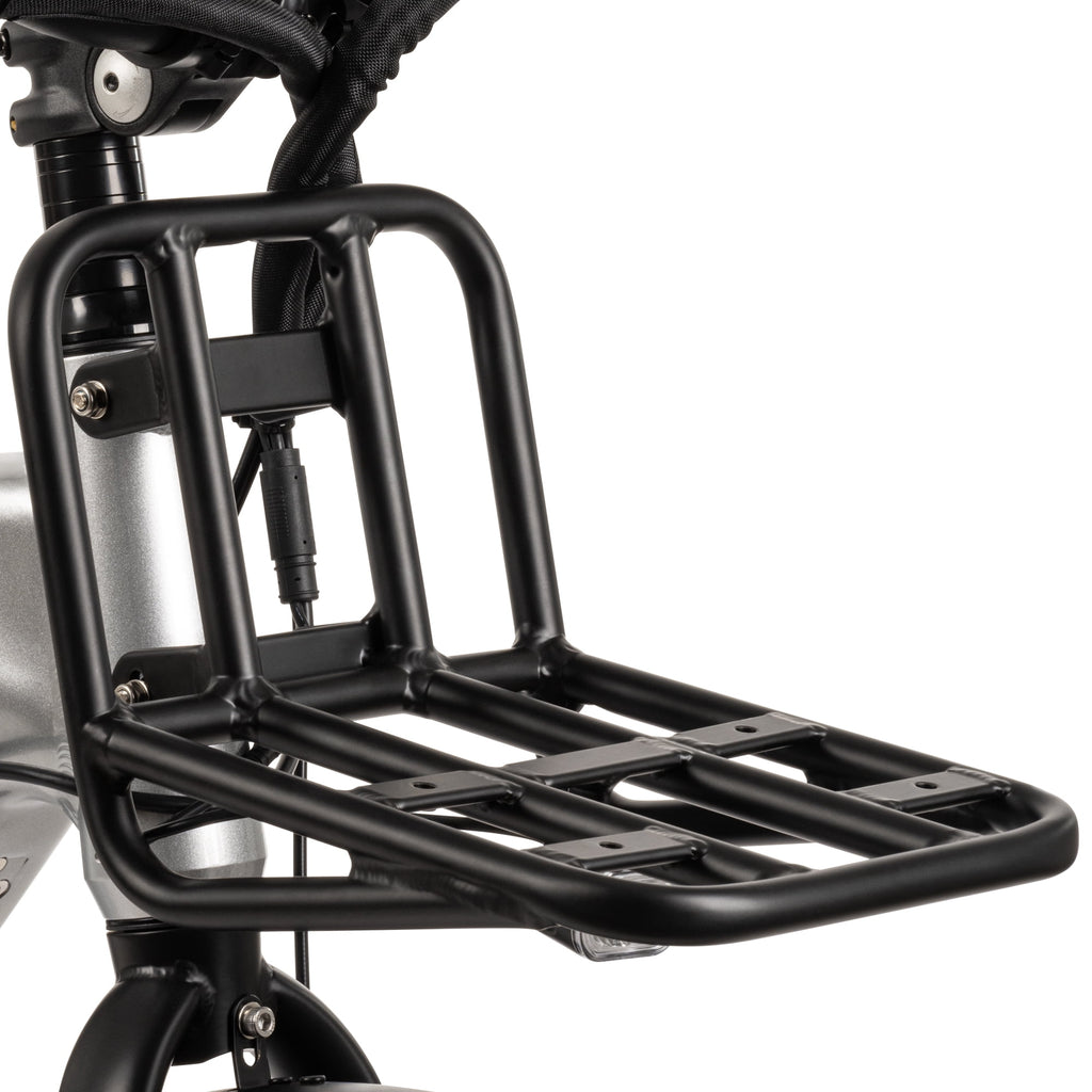 Buzz 24 Beekeeper 48V Electric Cargo Bike, Fits Riders 60+, Silver, Adult, Unisex Electric Bikes