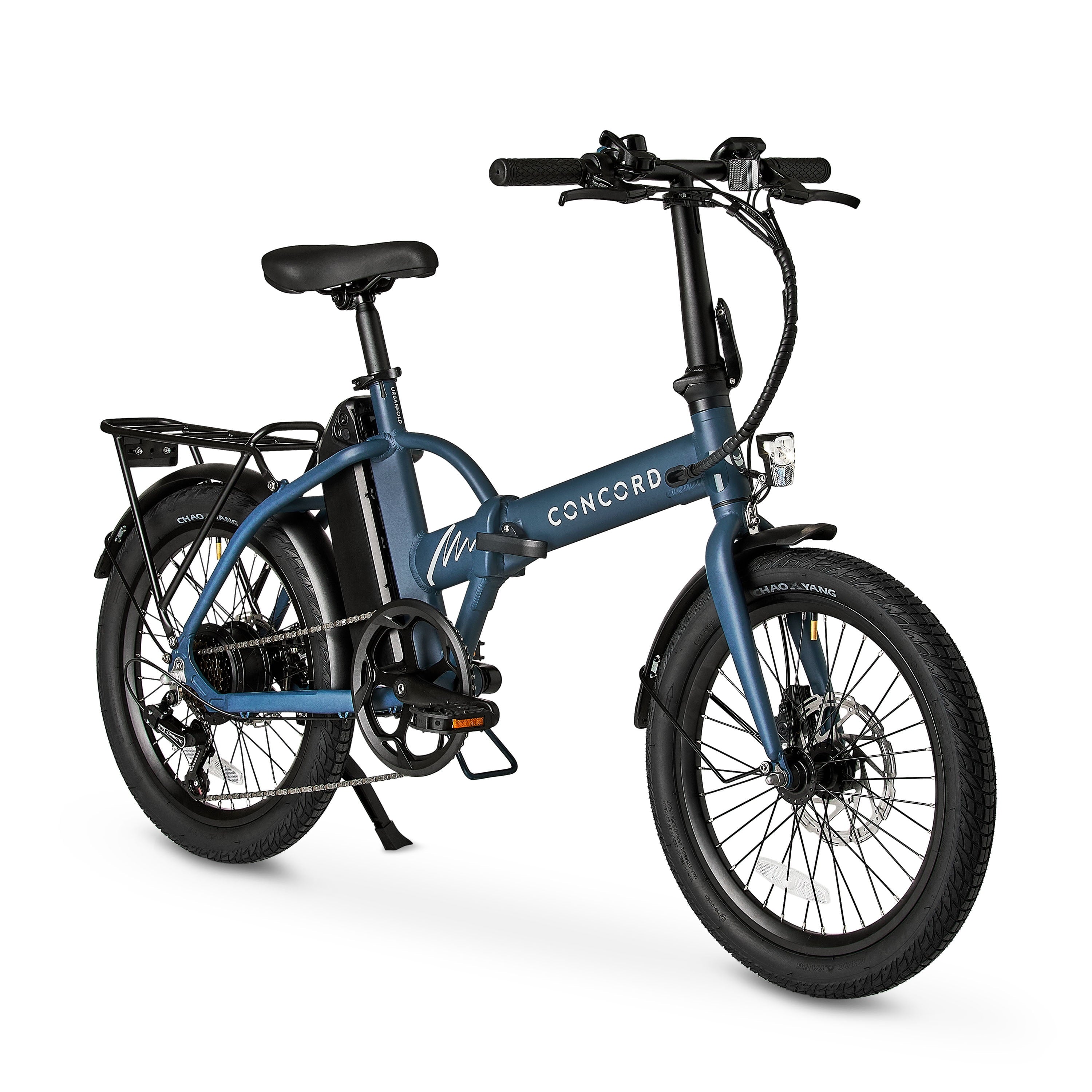 Concord 20 Urbanfold Electric Folding Bike, 36V, Class 2, Blue, Fits Riders 4'11 - 6'2, Adult, Unisex Electric Bikes