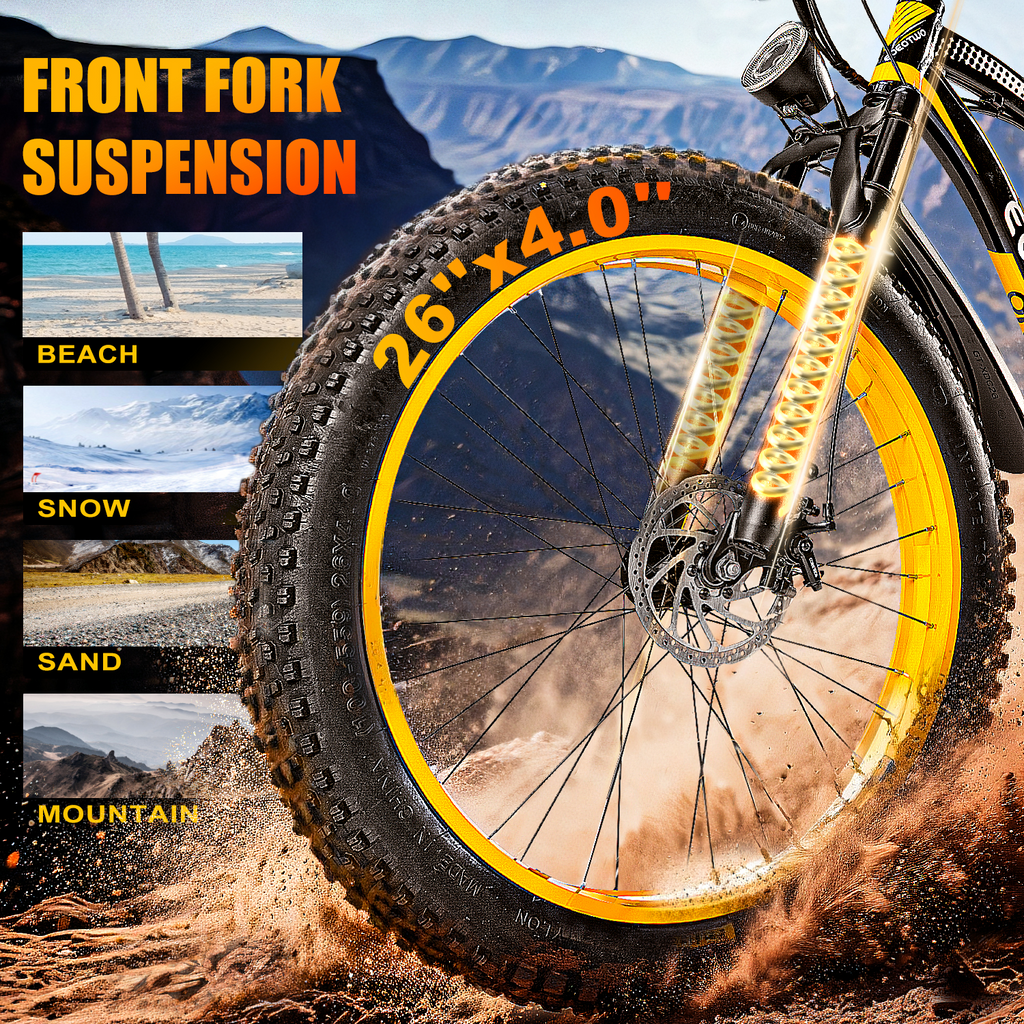 EOEOTWO 1500W Electric Mountain Bike for Adults,48V 15Ah Removable Battery 60Miles Longe Range, 34MPH Fast Cruiser Ebike, 26'' Fat Tire All-Terrain E-Bicycle with LED Display UL2849 Electric Bikes
