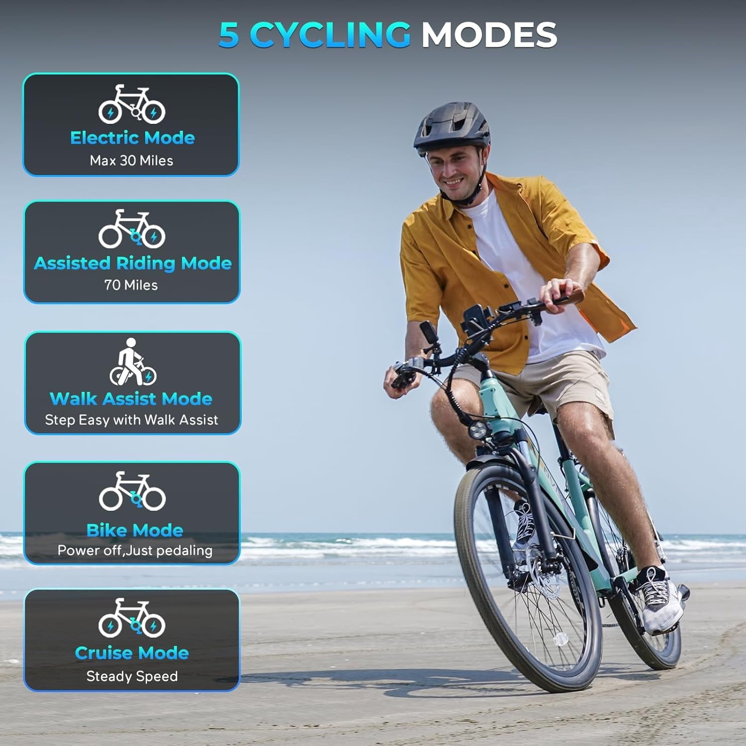 Movcan V80 1000W Electric Bike for Adults, 28MPH & 70 Miles Range, 26 City Cruiser Ebike with 48V 13Ah Removable Battery, 7-Speed Dual Disc Brake Mountain Commuter E-Bike Electric Bikes