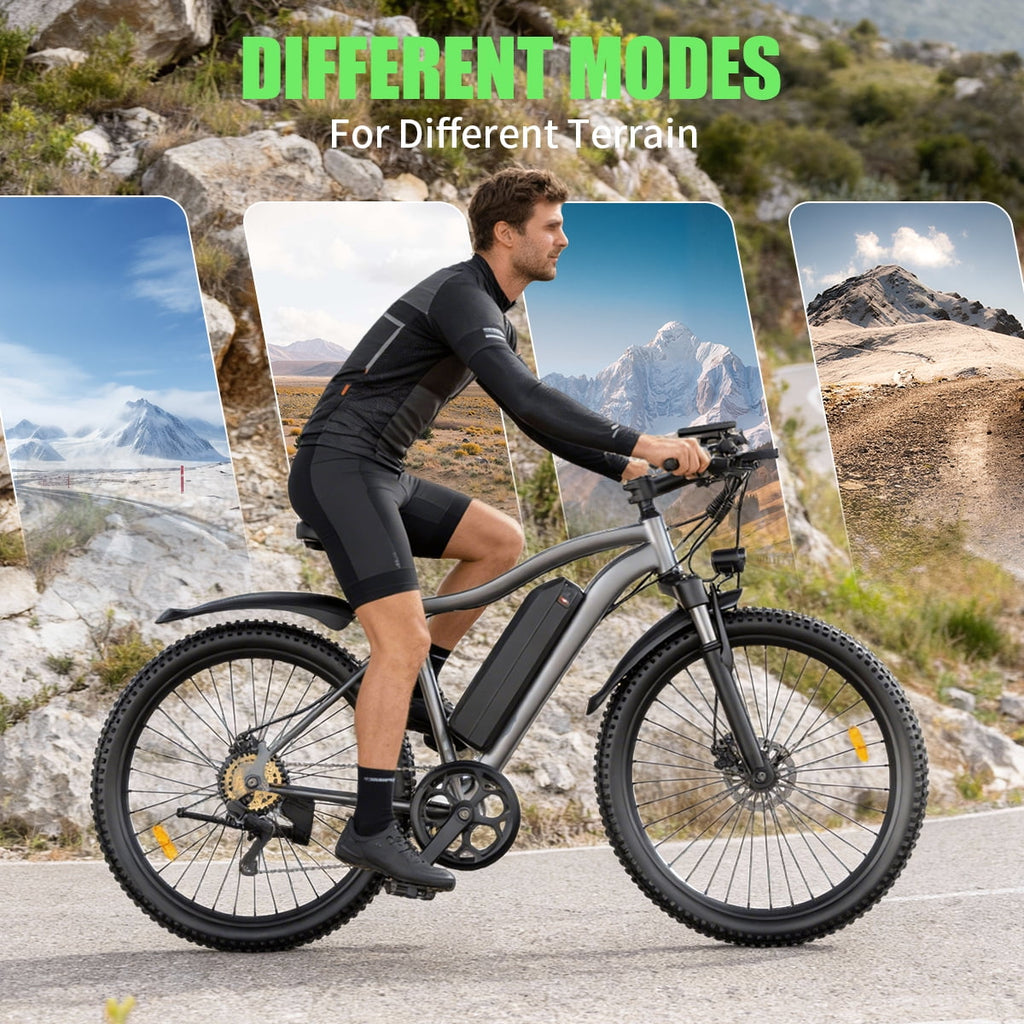 Electric Bike for Adults,1200W Peak Ebike, 50Miles 25MPH Commuting Electric Mountain Bike, 26 Adult Electric Bicycle with Removable Battery, 21 Speed,UL All Terrain E-Bike Electric Bikes