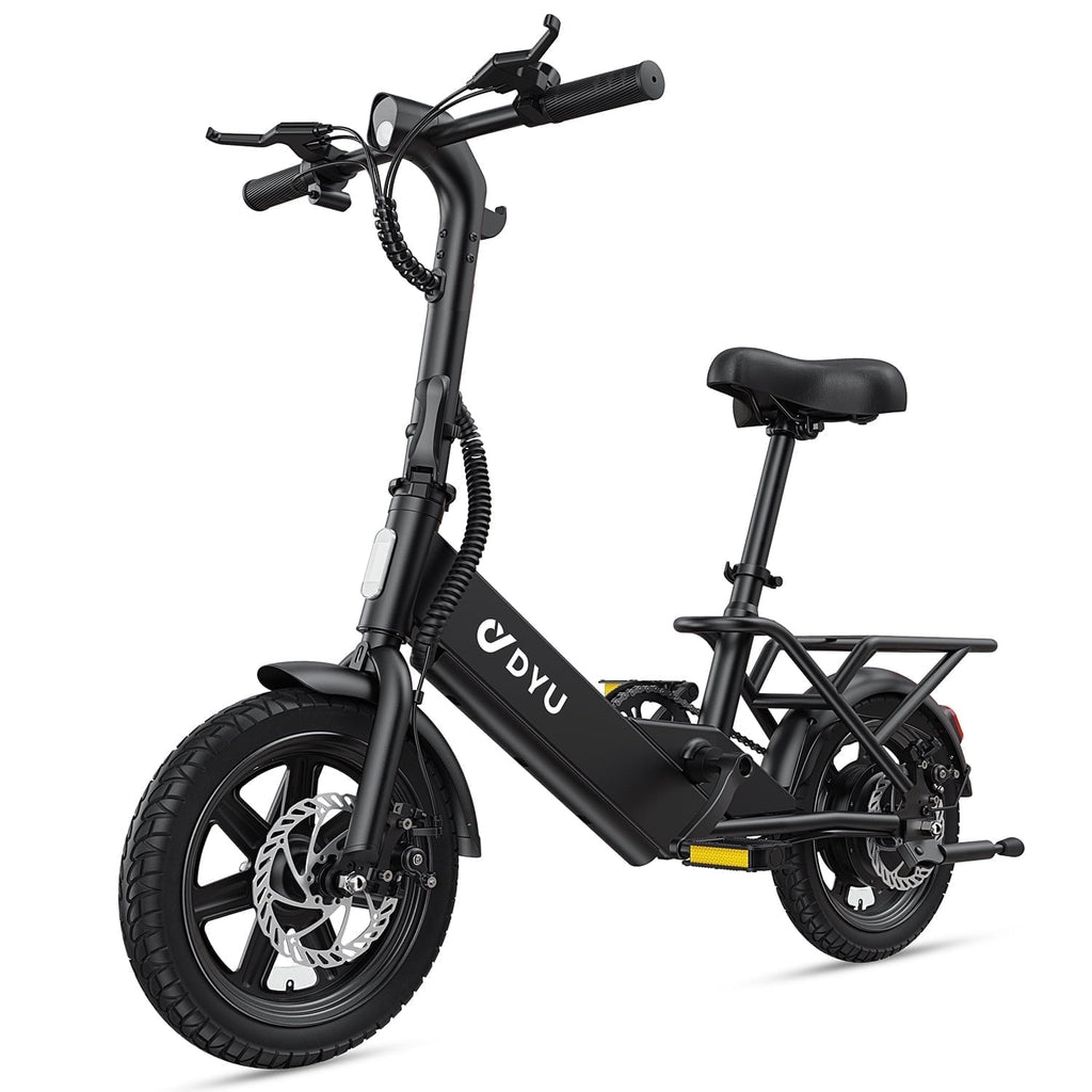 DYU 14 Folding Electric Bike for Adults Teens, 500W Peak Motor 36V/7.8AH Battery, Commuter City Ebike, UL2849 Electric Bikes