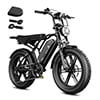 TST Electric Bike for Adults, 750W Peak 1500W Motor, 20x4 Fat Tire, E Mountain Bike, 48V/15AH UL2849 Electric Bikes