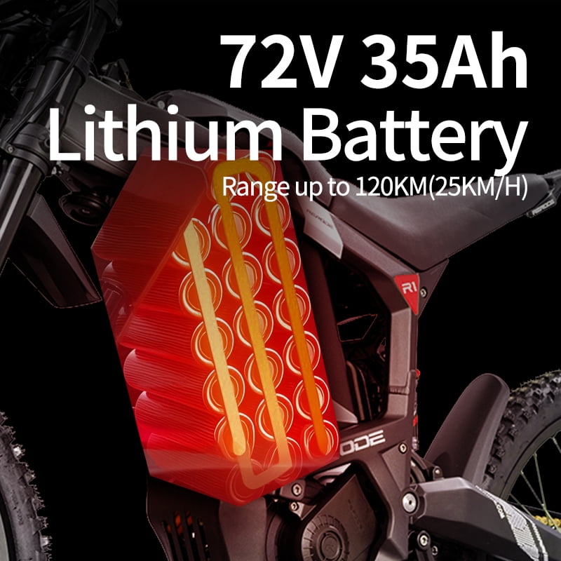 Electric Dirt Bike for Adults with Adjustable hydraulic shock absorber, 8000W Peak Motor, Max Speed 53MPH& Up to 75Miles,Electric Motorcycle with 72V/35AH Removable Battery,UL2849(USA Werahouse) Electric Bikes