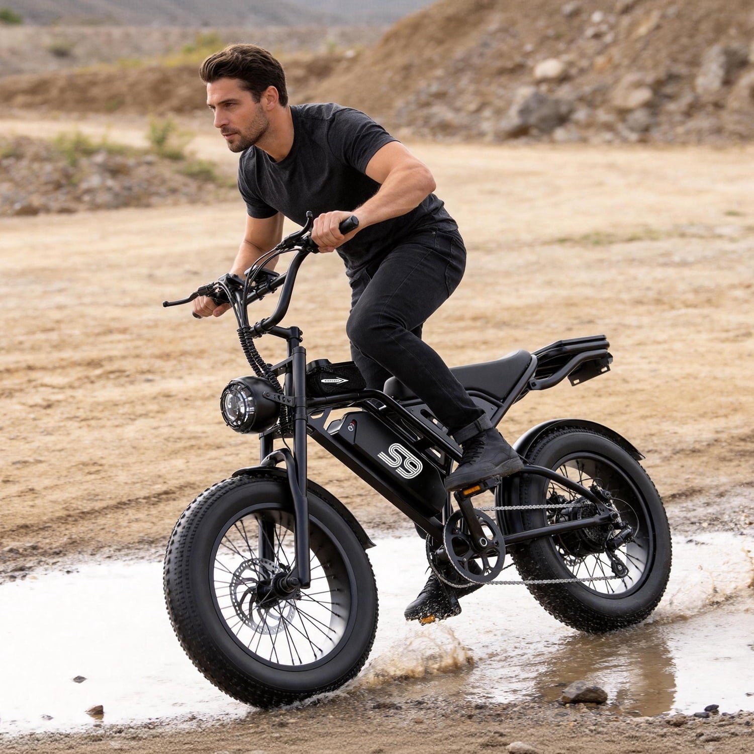 2200W Peak Electric Bike, 48V 20Ah &25MPH & 65Miles Range, 20''x4'' Fat Tire Mountain Ebike, Removable Battery, Rear Rack, Adult Electric Bicycle, UL2849 Electric Bikes